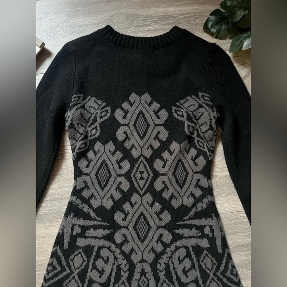 Element Eden long sleeve sweater fit and flare dress in gray and black. Size S - Picture 6 of 9